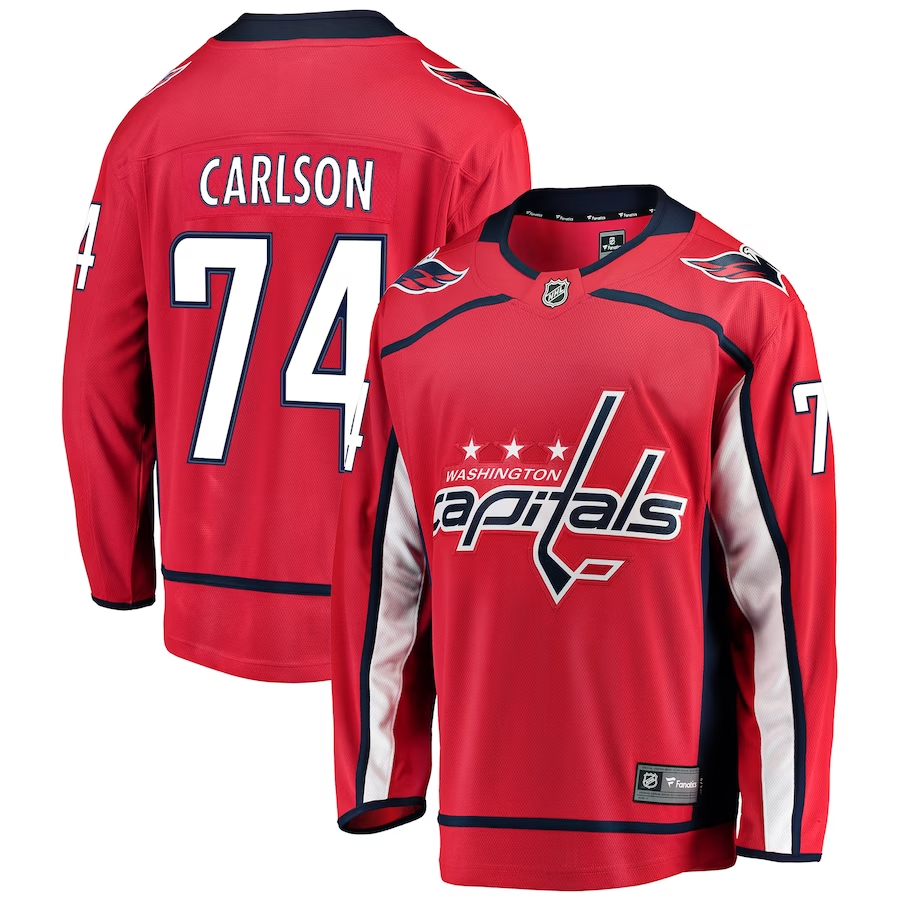Men's Washington Capitals John Carlson #74 Red Home Breakaway Jersey